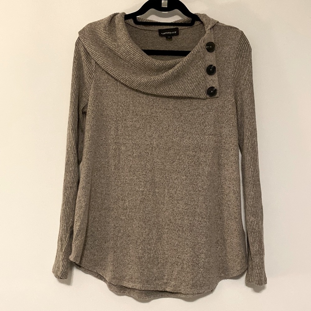 Kaavia Button Detail Brushed Knit Top from Stitch Fix